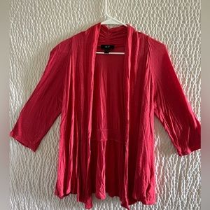 Red AGB thin cardigan sweater